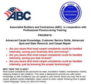 ABC Advanced Carpet Knowledge Class