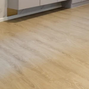 Minimalist room with wooden flooring