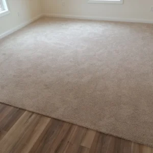 Empty room with beige carpet